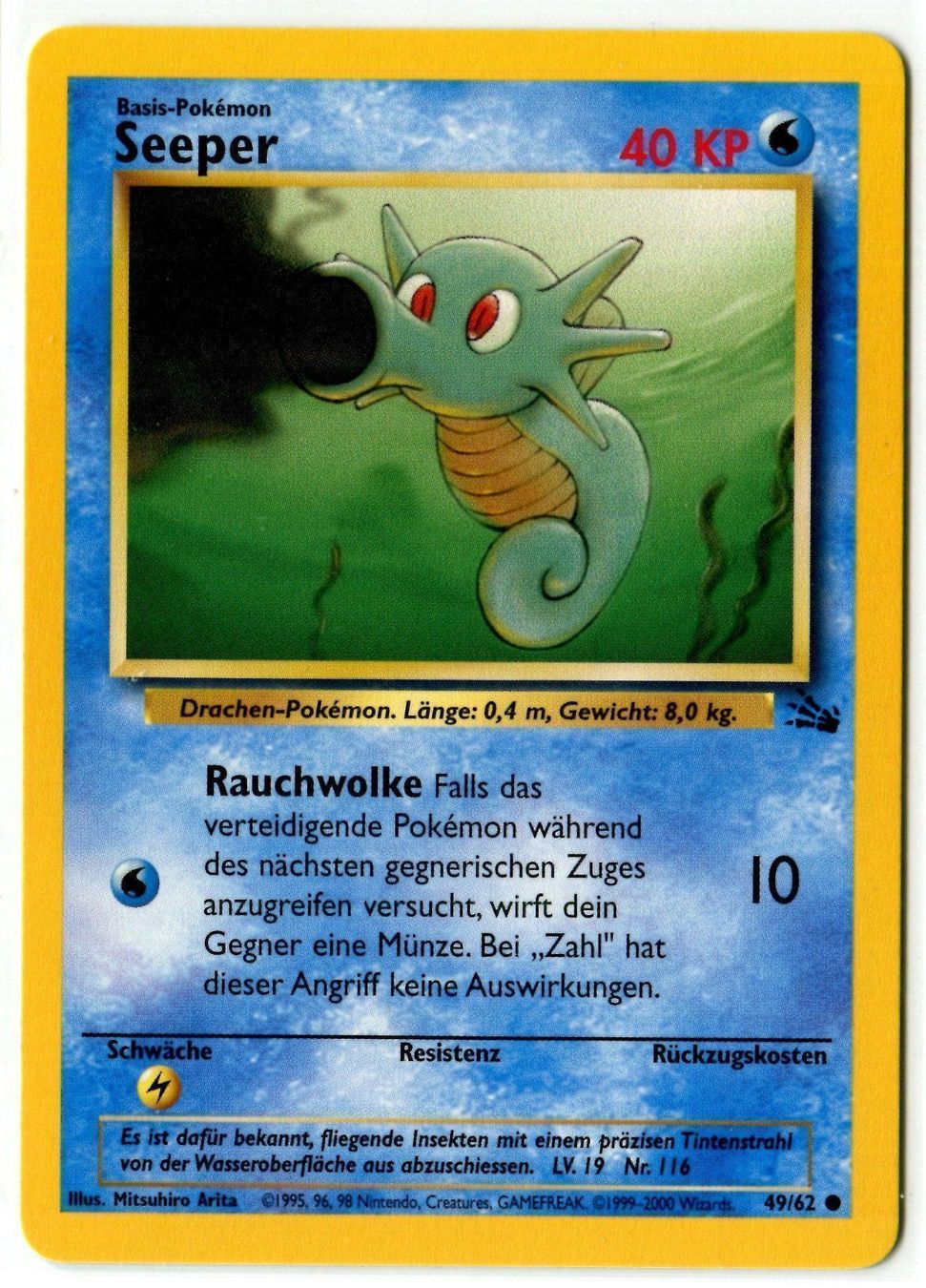 Pokémon Sammelbilder & Trading cards: Seeper Fossil Set 49/62 Deutsch Mint – Neu (gemäss Beschreibung) aus Dornach von Deco89