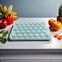 Eiswürfelform rund, aus stabilem Plastik