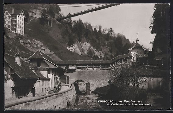Cartoline postali: Fribourg, Les Fortifications du Gottèro – Usato da Berlin venduto da bartko-reher