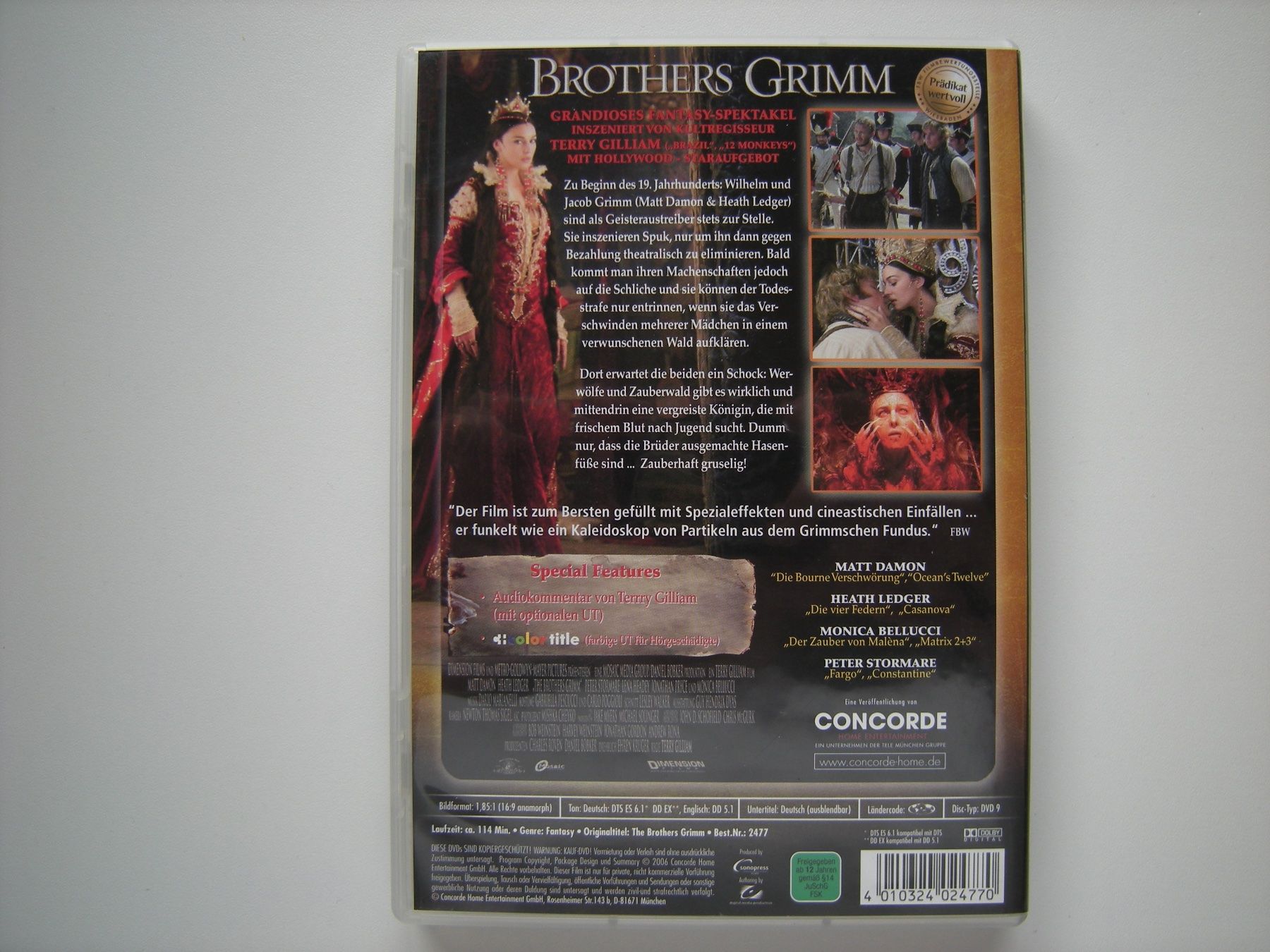 Tutti i DVDs: BROTHERS GRIMM – Usato da Basel venduto da Ceebee62 1