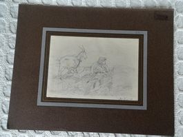 Bleistift-Zeichnung 1878 - Eduard Bühler Brienz