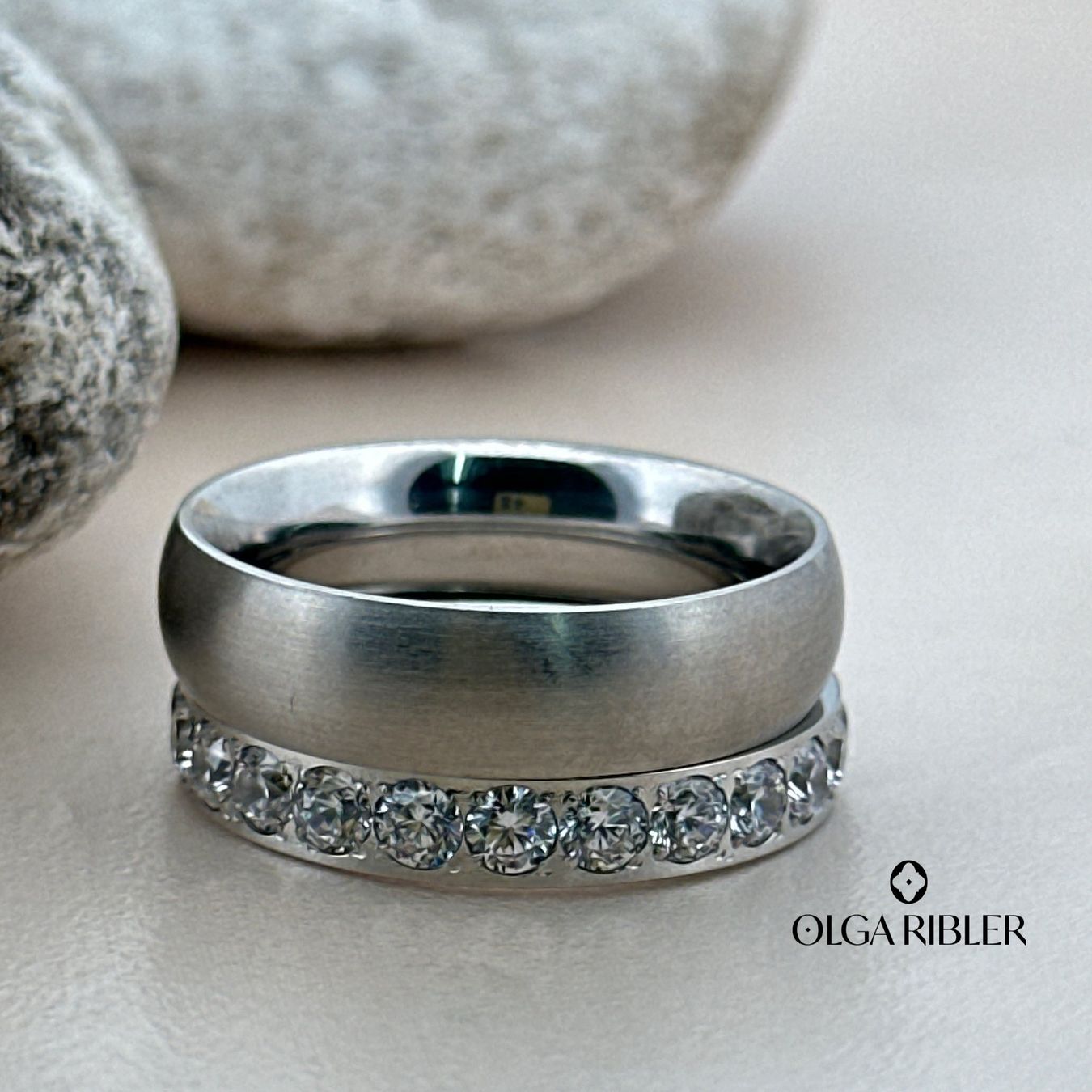 Olga Ribler Anelli: Edelstahl Set aus 2 Ringen Grösse 56 – Nuovo (secondo la descrizione) da Luzern venduto da byolgaribleroutlet 6