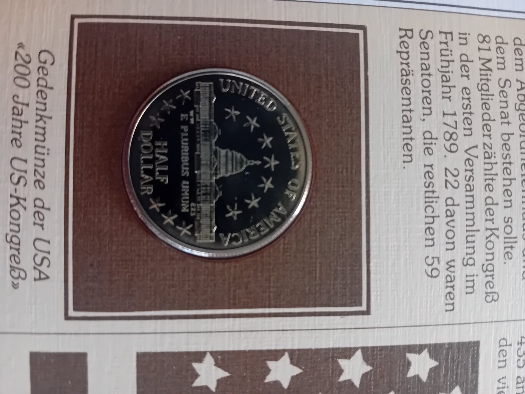 Tutti le monete: Muenzbrief Amerika US Kongress – Nuovo e nell'imballaggio originale da Muralto venduto da Alex1912 1
