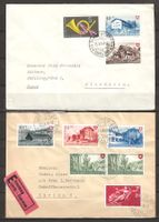 1948/49 : 2 Briefe mit Pro Patria Ausgaben