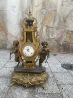 Tischuhr/Kaminuhr Imperial Bronzeguss Marmor antik