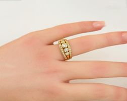 Vintage-Ring aus 18kt Gelbgold und Diamanten