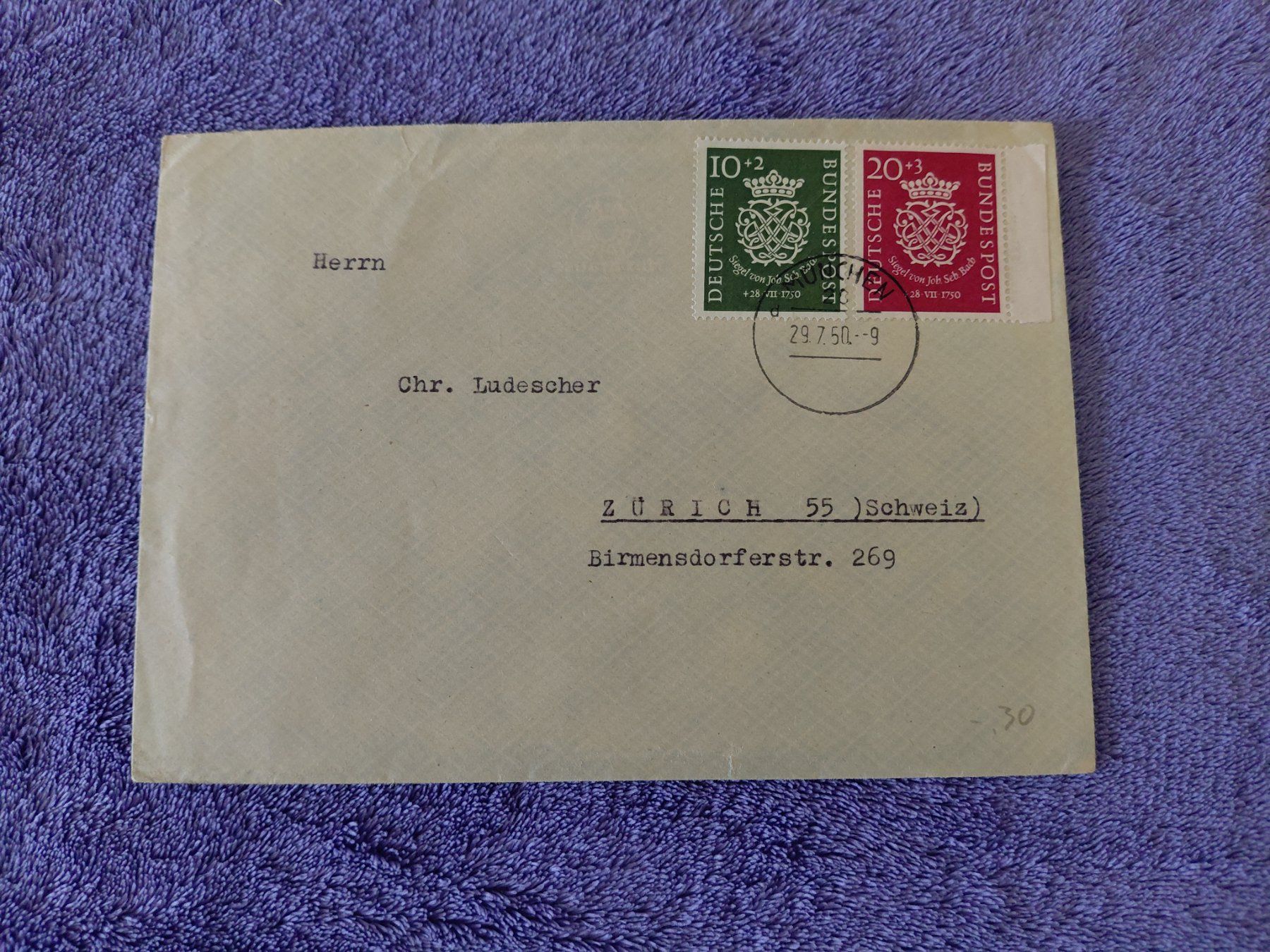 Alle Briefmarken: Ganzsache BRD  1950 – Gebraucht aus Horw von Onurb008