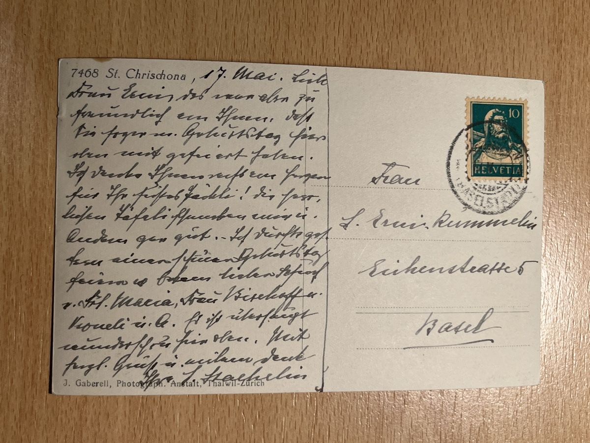 Cartoline postali: Alte Ansichtskarte St. Chrischona bei Basel, selten! – Usato da Hinwil venduto da Chuan2 1