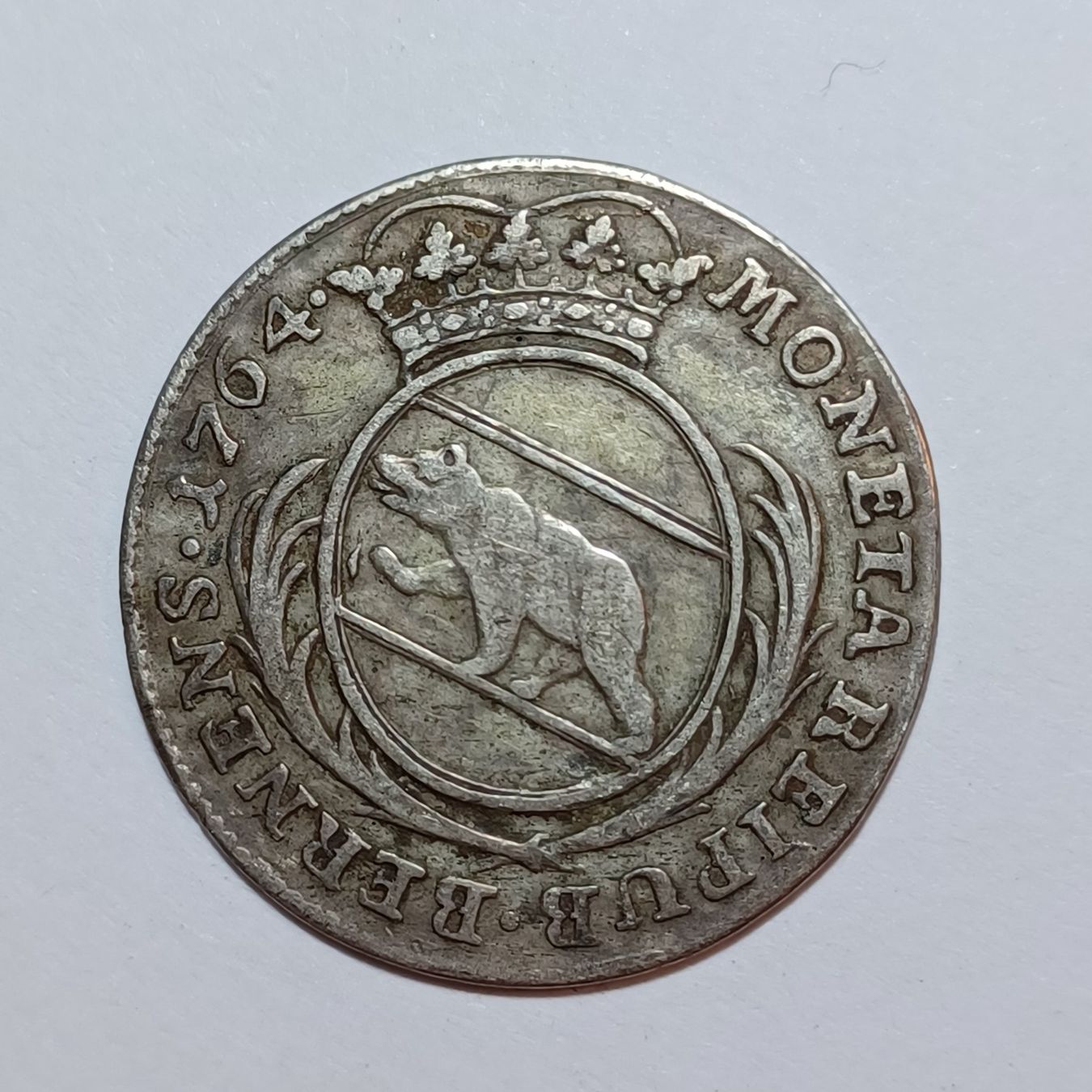 Tutti le monete: 20 Kreuzer 1764 Bern -ss – Usato da Pfäffikon ZH venduto da Welt_Muenzen