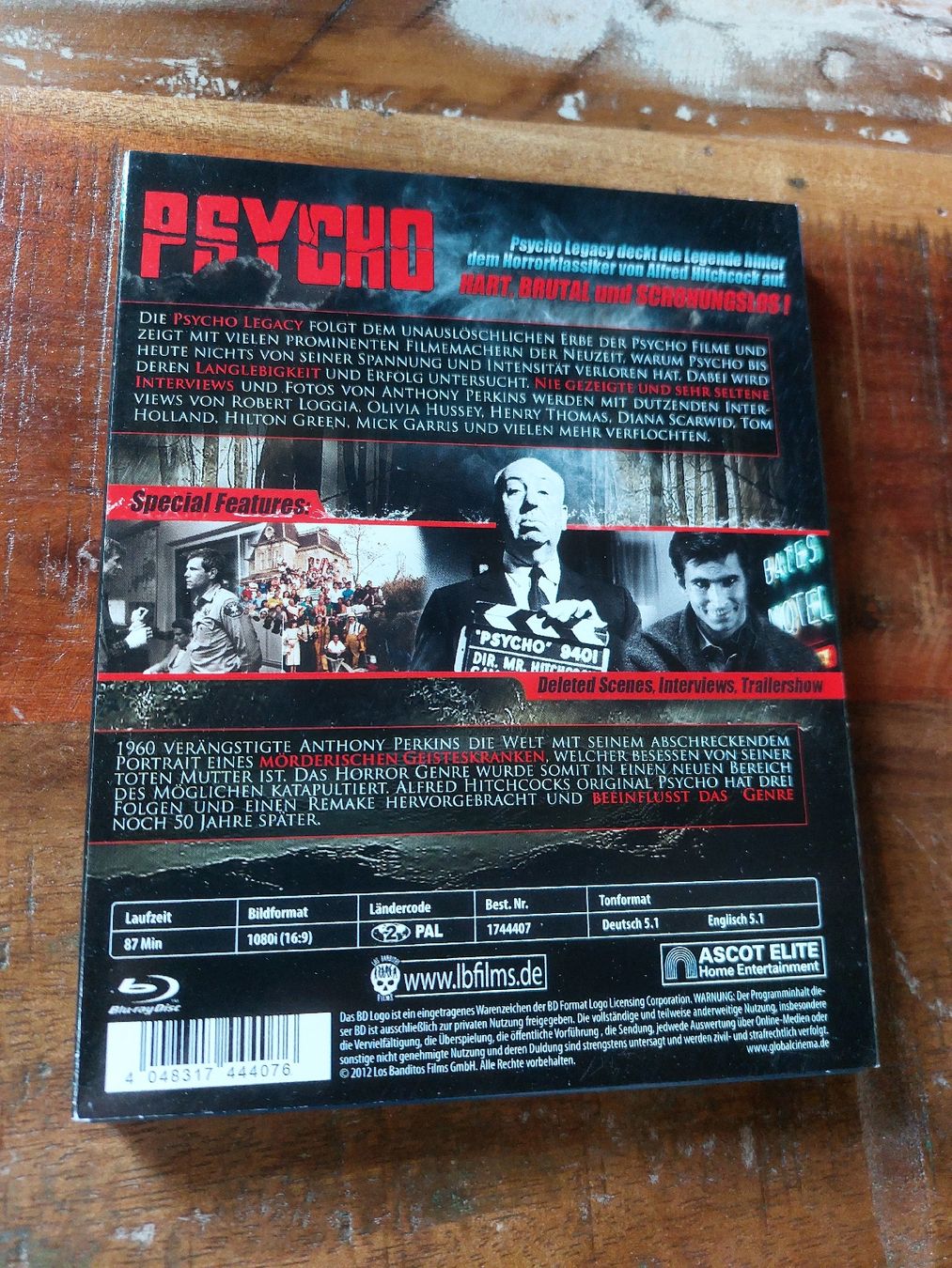 Tutti i DVDs: Psycho Legacy, Blu Ray Horror Doku – Usato da Winterthur venduto da Belzarek 1