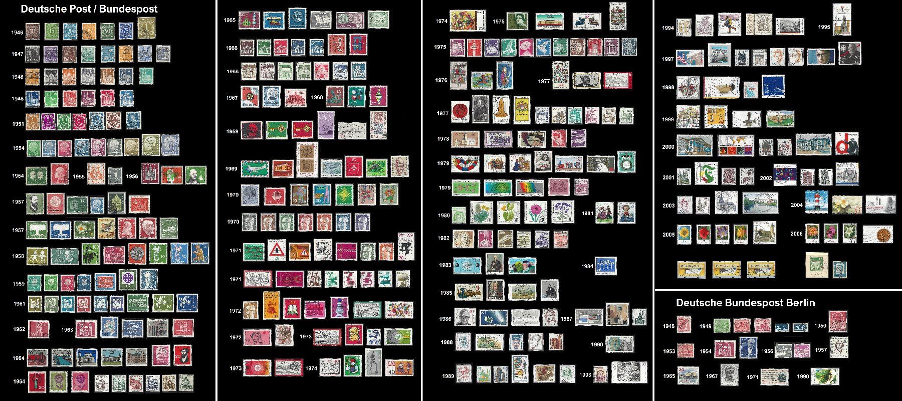 Tutti i francobolli: tolle Sammlung Deutsche Post/Bundespost/Berlin 1946 - 2006 – Usato da Baar venduto da miam8