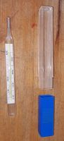 Fieberthermometer Glas mit Hülle