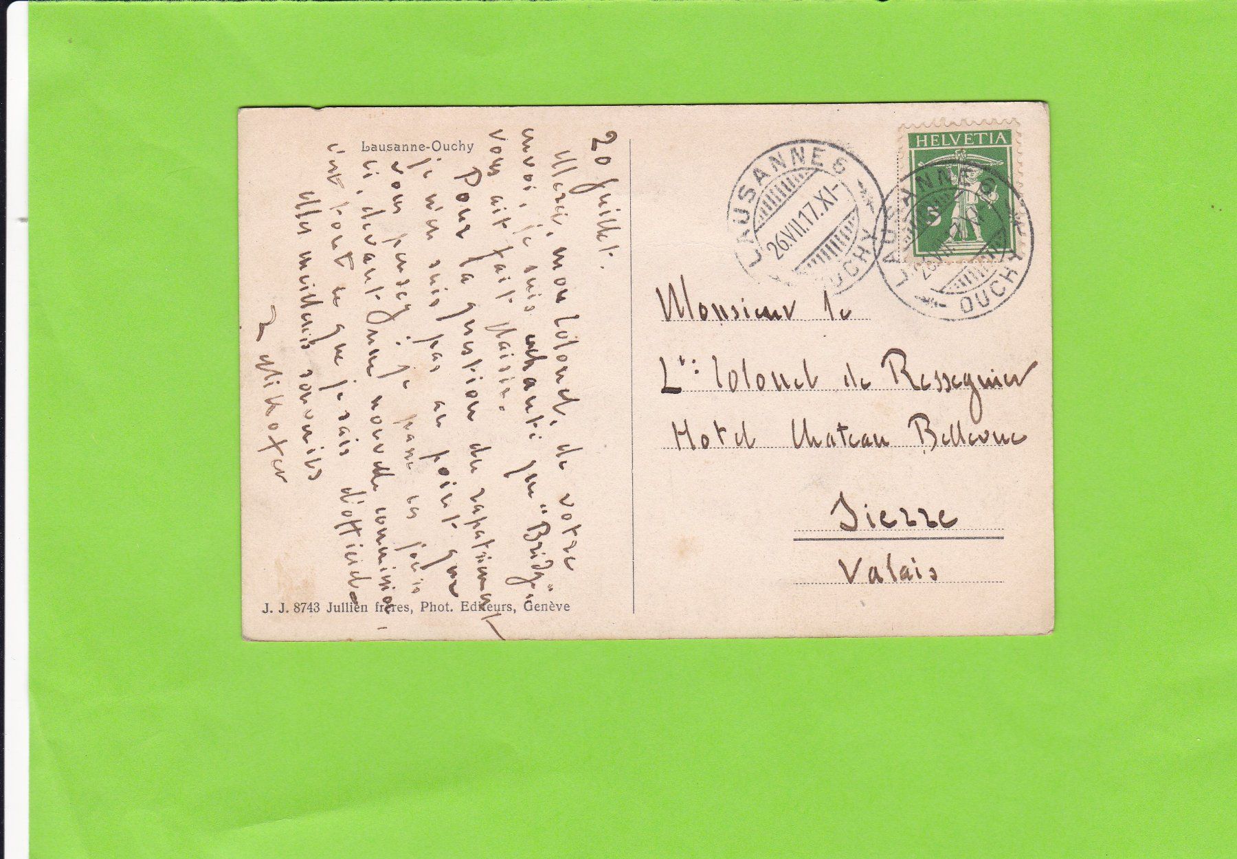 Cartes postales: Lausanne-Ouchy – D'occasion à St. Peterzell par neckertal 1