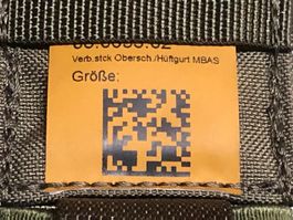 Schweizer Armee MBAS Verbindungs Stück Armeetasche GT Weste
