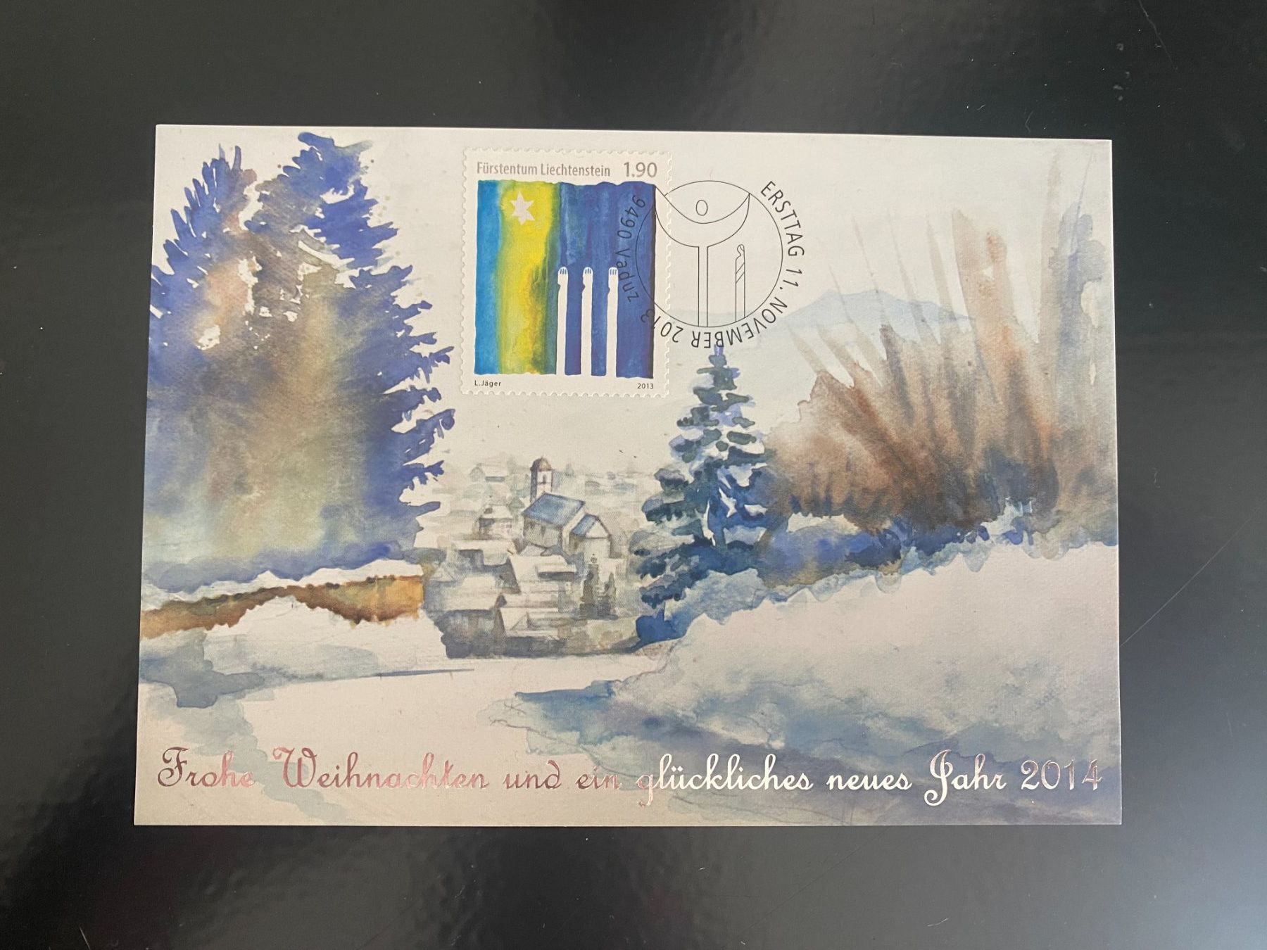 Tutti i francobolli: Liechtenstein / Weihnachten Karten 2014 – Nuovo e nell'imballaggio originale da Grand-Lancy venduto da Dany1973