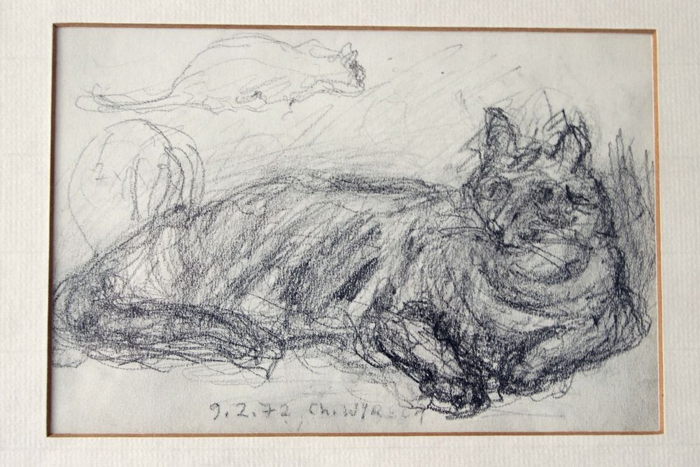 Charles Wyrsch Original Bleistiftzeichnung 