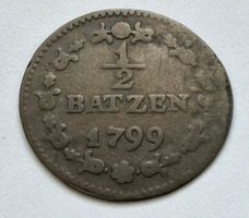 1 Münze Helvetische Republik 1/2 Batzen 1799