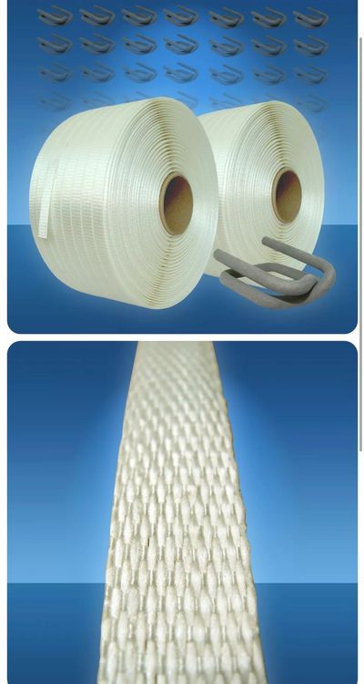 19mm Textilband – Hochfest Gewebt, Umreifungsband – 2 Rollen à 600m, 600kg Reißfestigkeit, Made In Germany