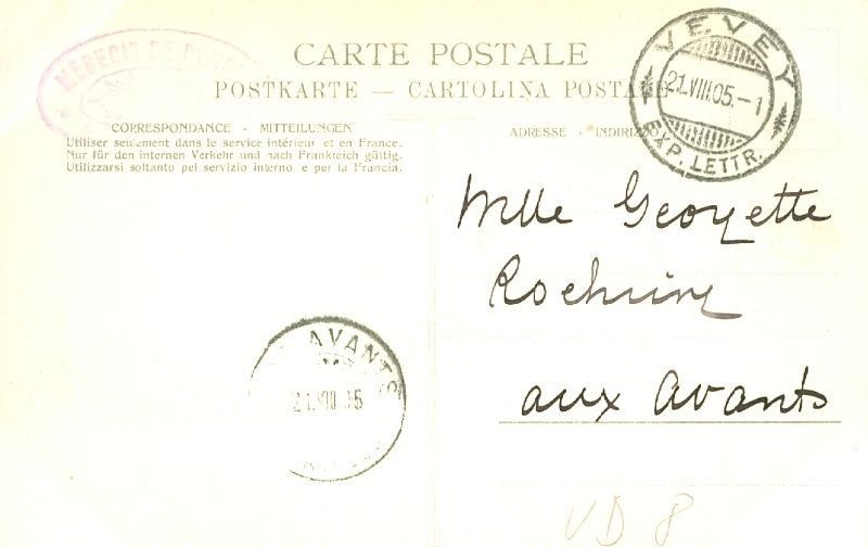 Cartoline postali: Vevey - Ufer - coloriert + 1905 – Usato da Emmenbrücke venduto da teestube 1