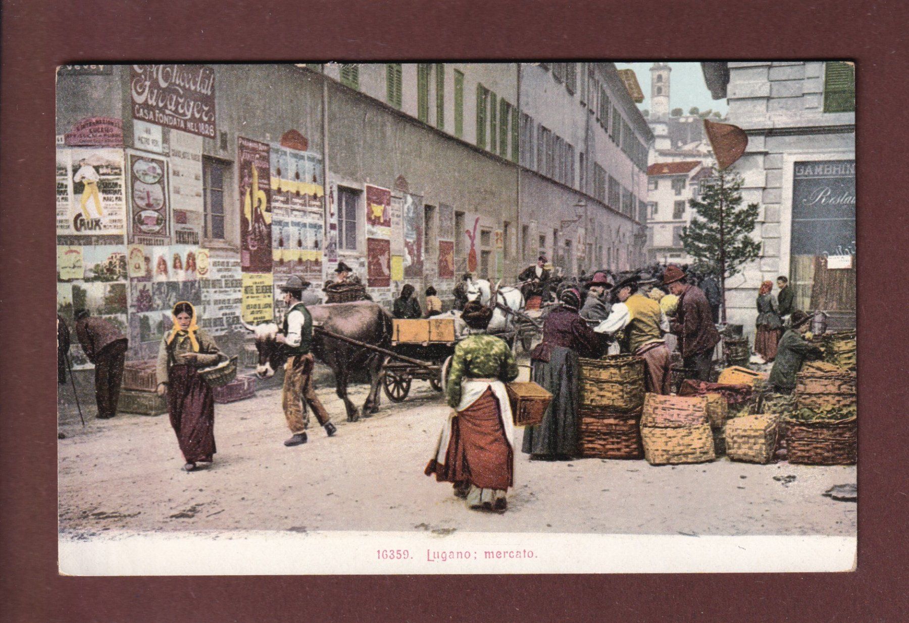 Cartoline postali: LUGANO - Mercato – Usato da Pully venduto da nicecards