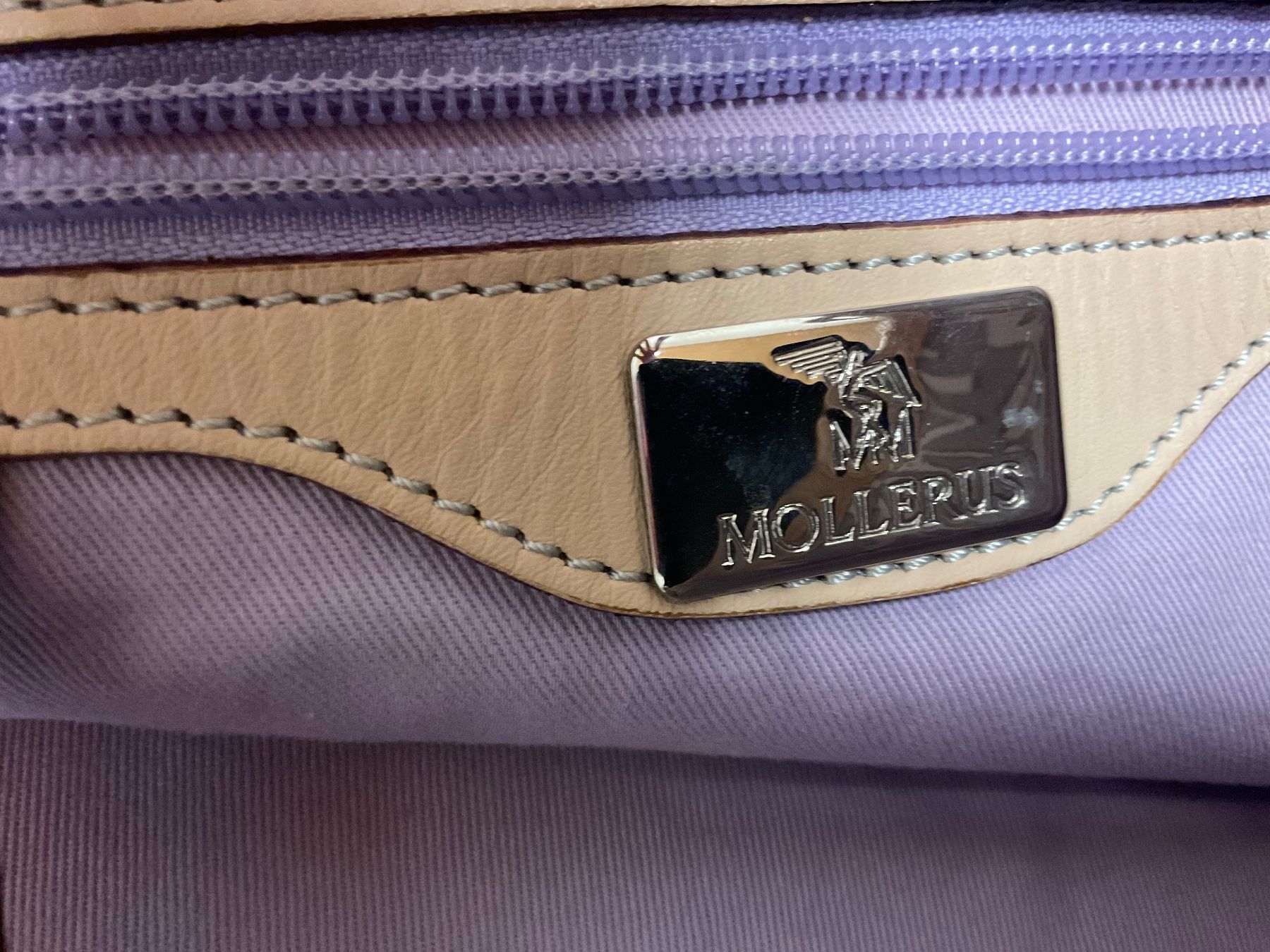 Maison Mollerus Taschen für Damen: Handtasche Maison Mollerus grau gemustert – Gebraucht aus Scuol von Lotus2020 5