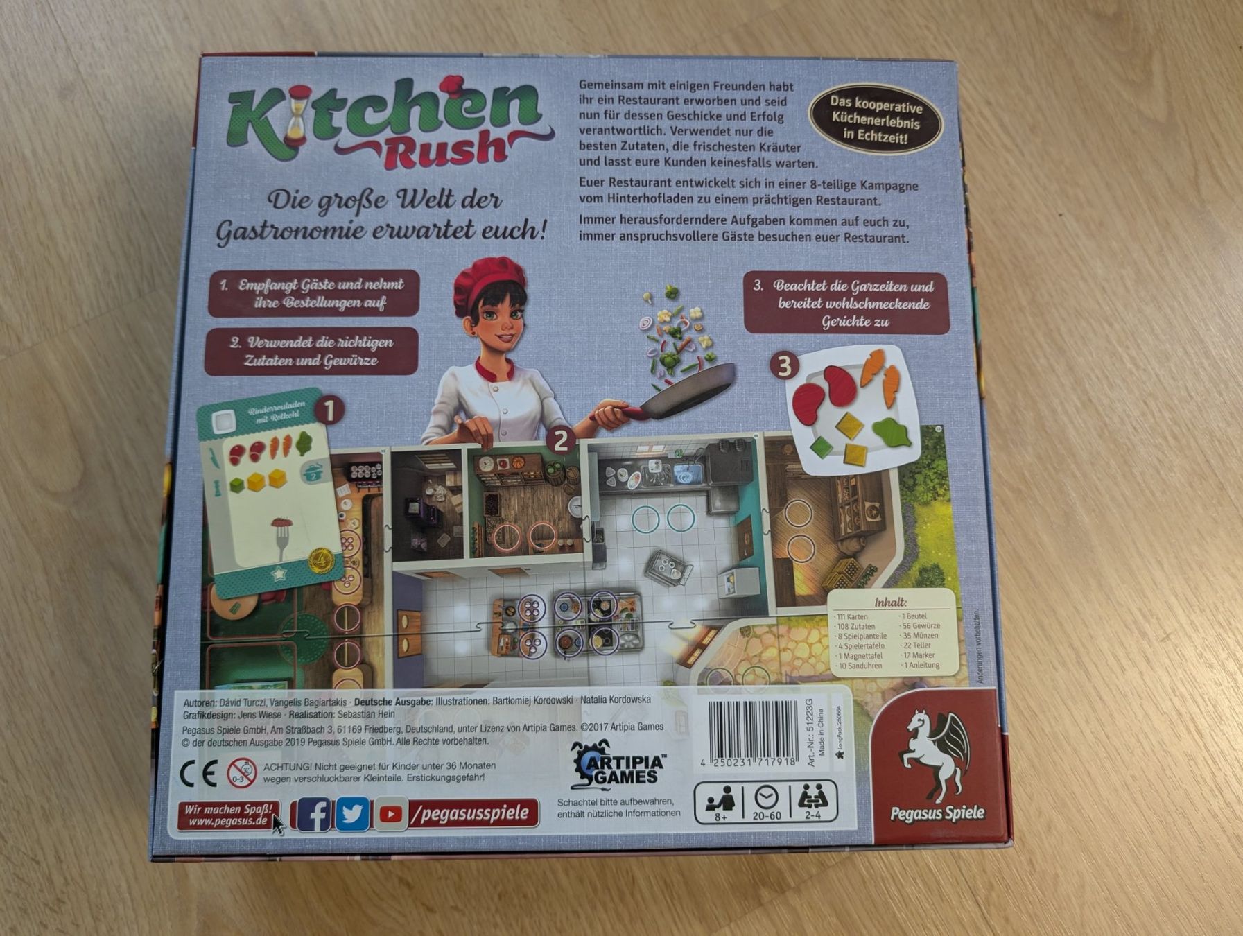Pegasus Spiele Giochi: Brettspiel Kitchen Rush - DE – Usato da Felben-Wellhausen venduto da Phattpat 1