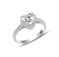 Ring Zirkonia Herz Prinzessin Statement 925 Silber 60