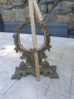 Cadre ancien décoratif style baroque en métal patiné hauteur