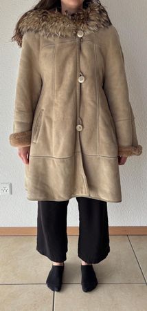 Manteau en peau lainée shearling