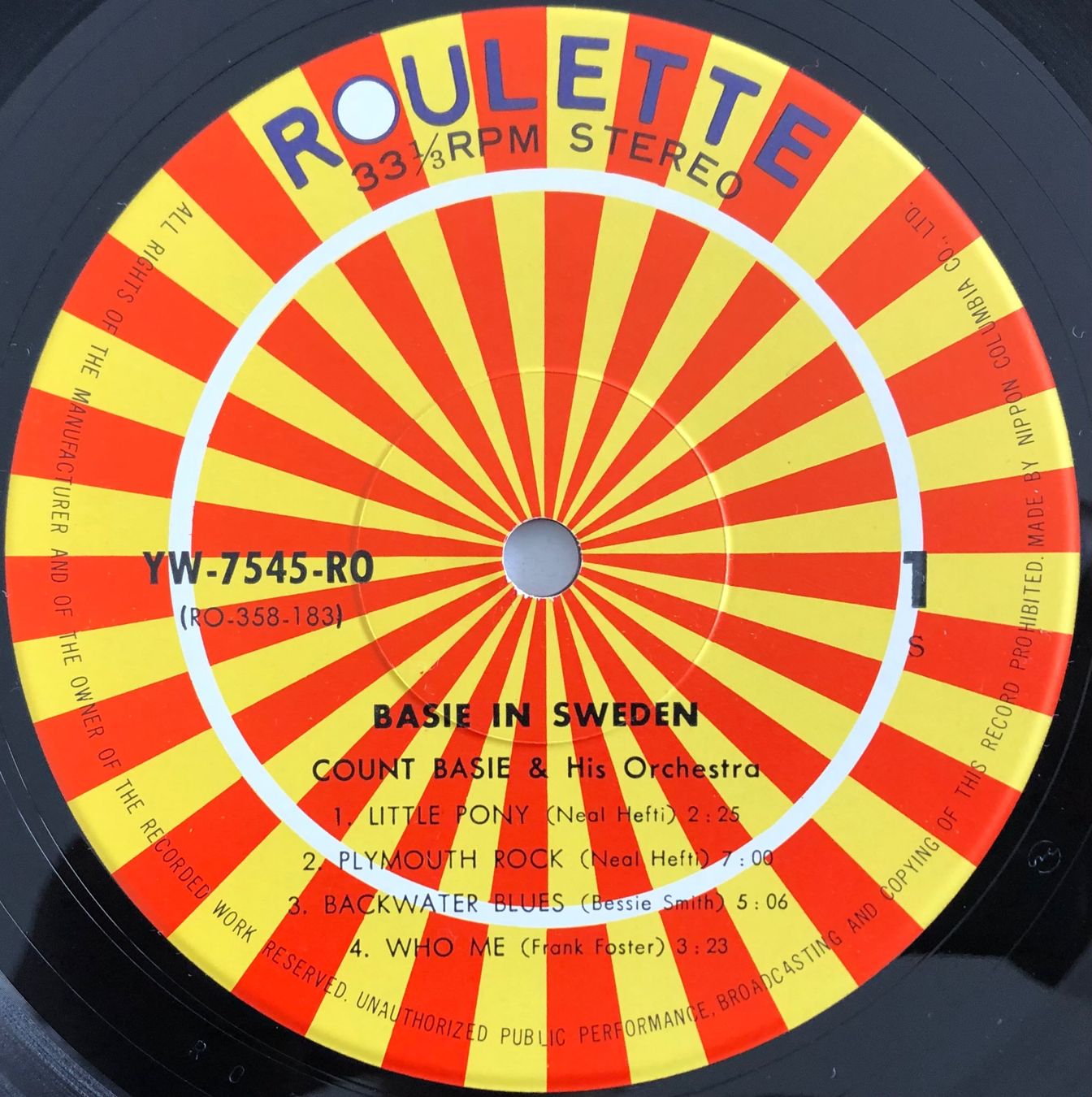 Schallplatten: COUNT BASIE & HIS ORCHESTRA FEATURING LOUIS BELLSON - BASIE – Gebraucht aus Poliez-Pittet von Newtown-Records 3