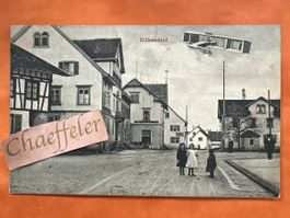 Ansichtskarte Dübendorf mit Flugzeug gelaufen 1913