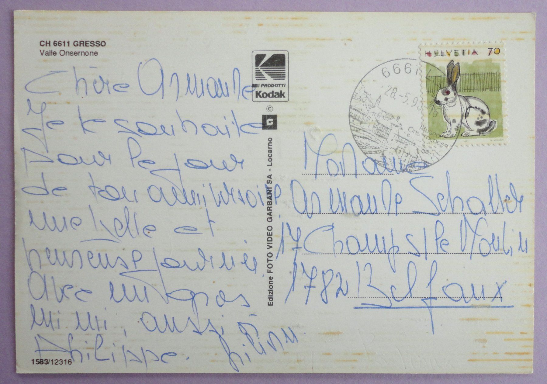 Cartoline postali: Gresso, Valle Onsernone – Difettoso da Fétigny venduto da Billy2miny 1