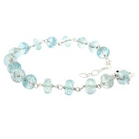 Unikates Aquamarin Armband Sterling Silber