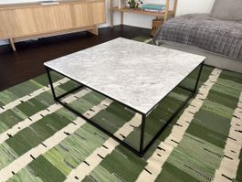Marmor-Couchtisch 90 × 90 × 35 cm inkl. Reinigungsset