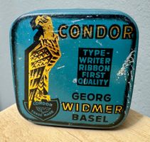 Antike Blechdose Farbband CONDOR G. Widmer Basel