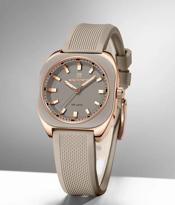 Orologi: Elegante polygonale Silikonuhr mit Quarzwerk – Nuovo e nell'imballaggio originale da Lausanne venduto da WATCH-WORLD