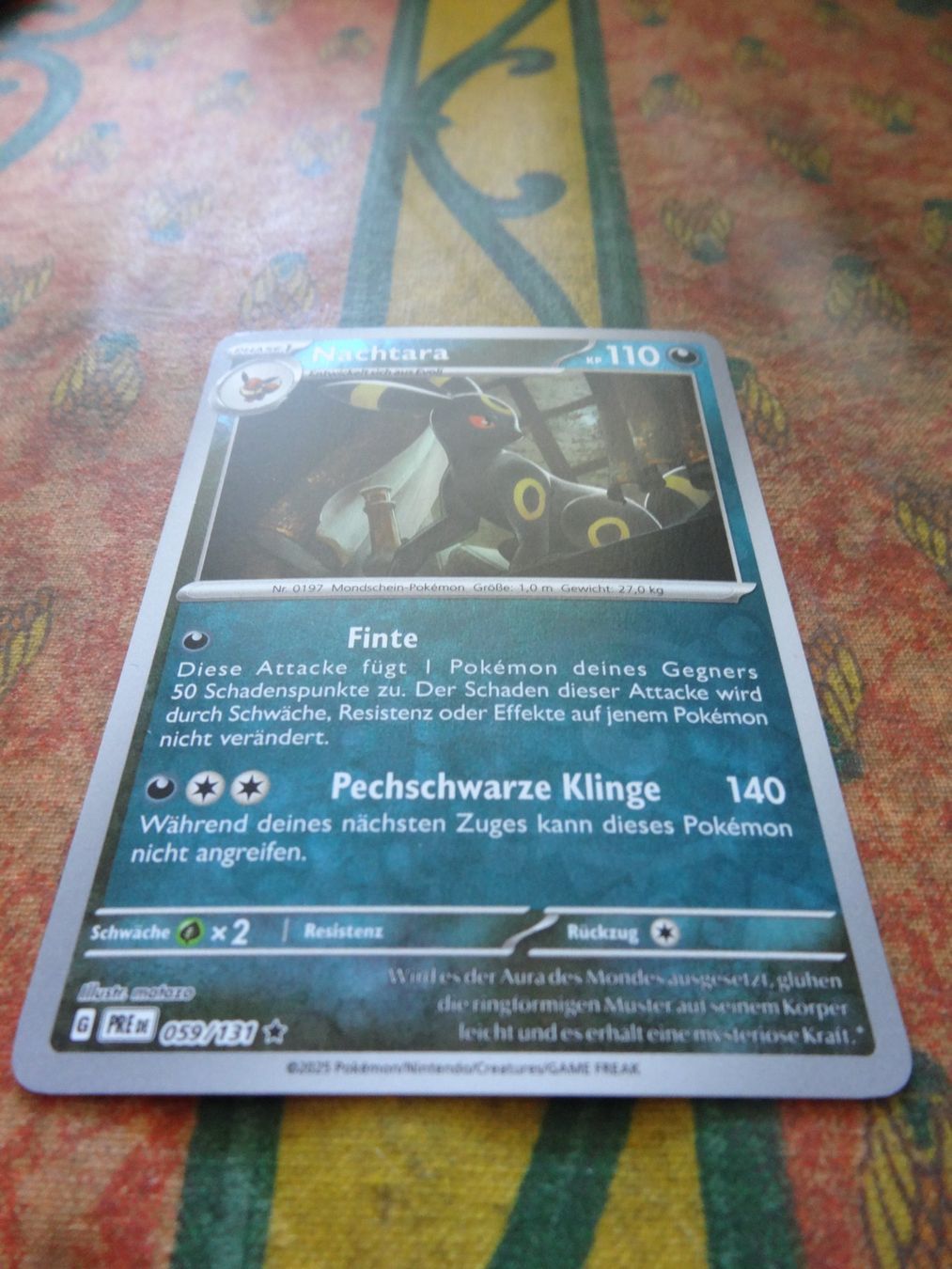 Pokémon Carte collezionabili: POKEMON  Nachtara   G  PRE DE   059/131   KP110   2025 – Usato da Romanel-sur-Lausanne venduto da Swift13
