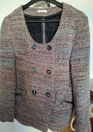 Veste femme élégante en tweed, taille M