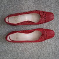 Ballerinas rot geflochten Grösse 41 Made in Italy