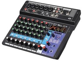 Audio-Mixer 8-Kanal-Sound-Mischpult Bluetooth Profession