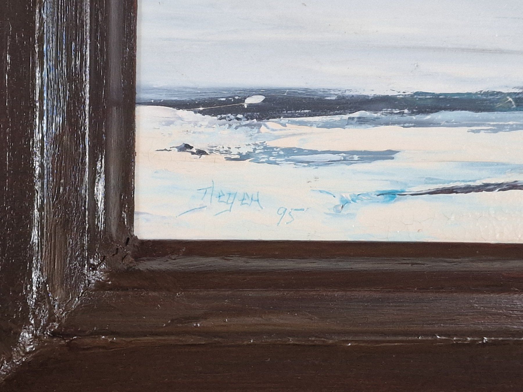 Tableaux: E. Degen, grosse Schneelandschaft, Gemälde – D'occasion à Binningen par Klettenberg 2