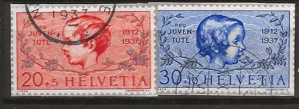Tutti i francobolli: PJ037 - Détaché bloc Pro Juventute 1937 obl. – Usato da Trélex venduto da Phil_Albert