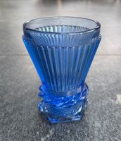 Vintage Glasvase/ Wasserglas kobaltblau Glas
