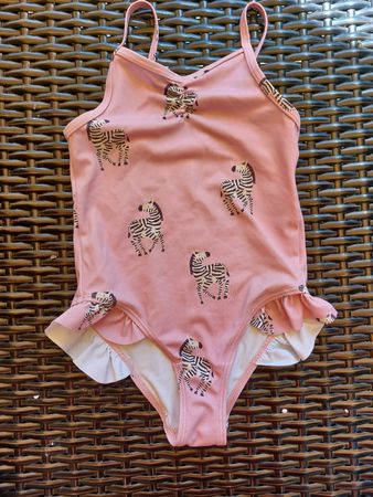 Süsser TCM Badeanzug Gr. 98/104 pink mit Zebras 