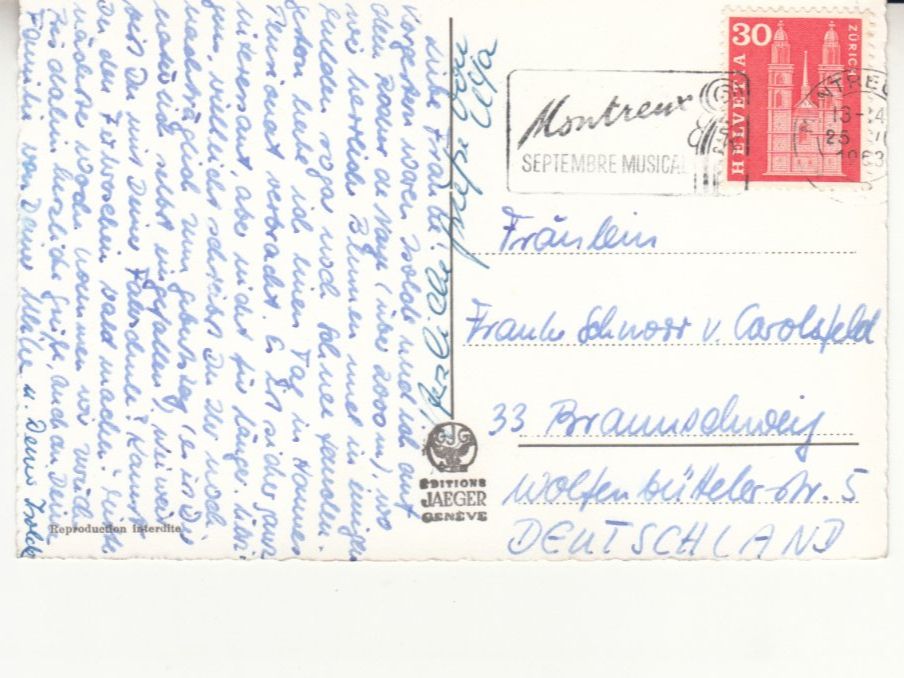 Ansichtskarten: Rochers de Naye 1963 – Gebraucht aus Bürglen TG von StampGraf 1