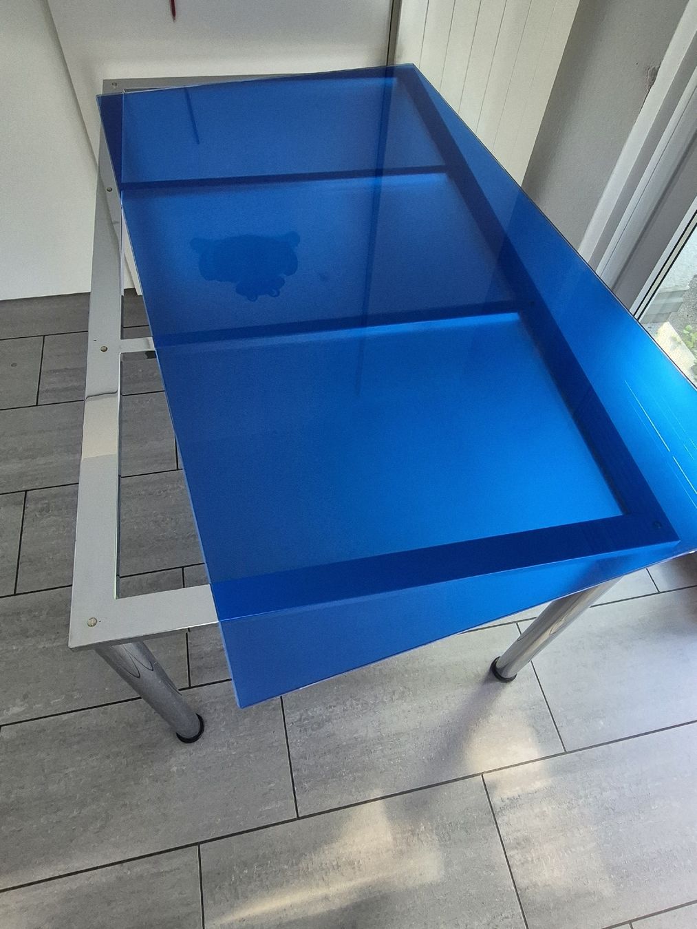 Tavoli: Blauer Glas(Küchen-) Tisch – Usato da Elgg venduto da sertus 4