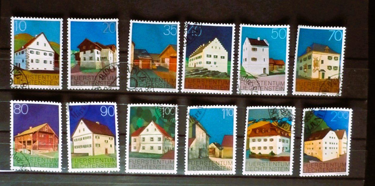 Tutti i francobolli: FL 1978 Freimarken Bauten ET – Usato da Kehrsatz venduto da Bernherb2 1