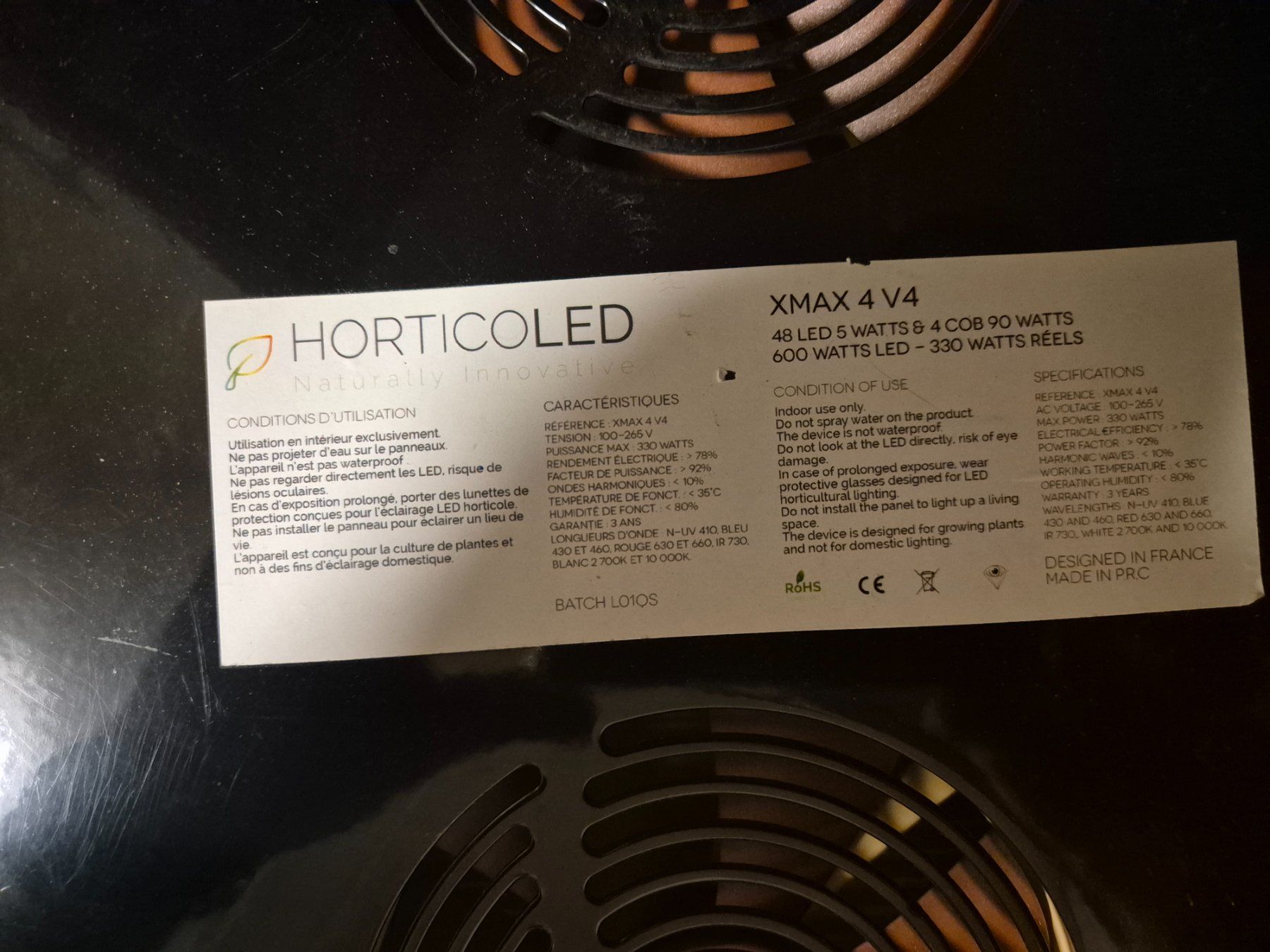 Lampade: Panneau LED horticole XMAX 6 V4 – Nuovo (secondo la descrizione) da Essertes venduto da onezoneplay 4