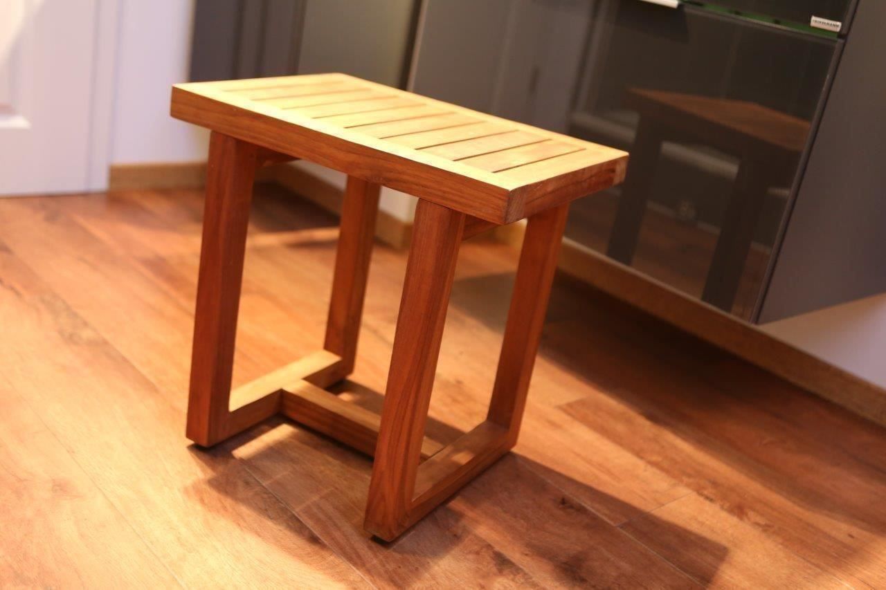 Sgabelli: Badezimmer Hocker Teaktisch 46x33x47cm – Nuovo e nell'imballaggio originale da Wallenwil venduto da toesstal-vertrieb 3