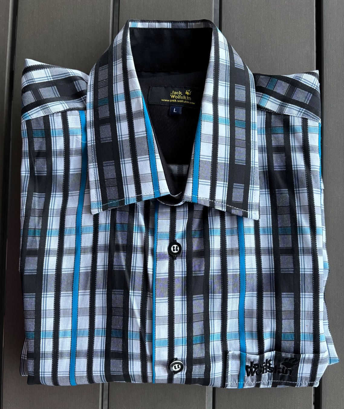 Jack Wolfskin Camicie: Jack Wolfskin Freizeithemd, Gr. L, blau grau kariert – Nuovo (secondo la descrizione) da Ebnat-Kappel venduto da Molton 2